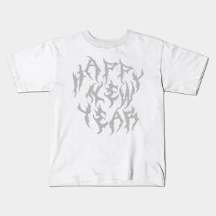 Black Metal Happy New Year Kids T-Shirt